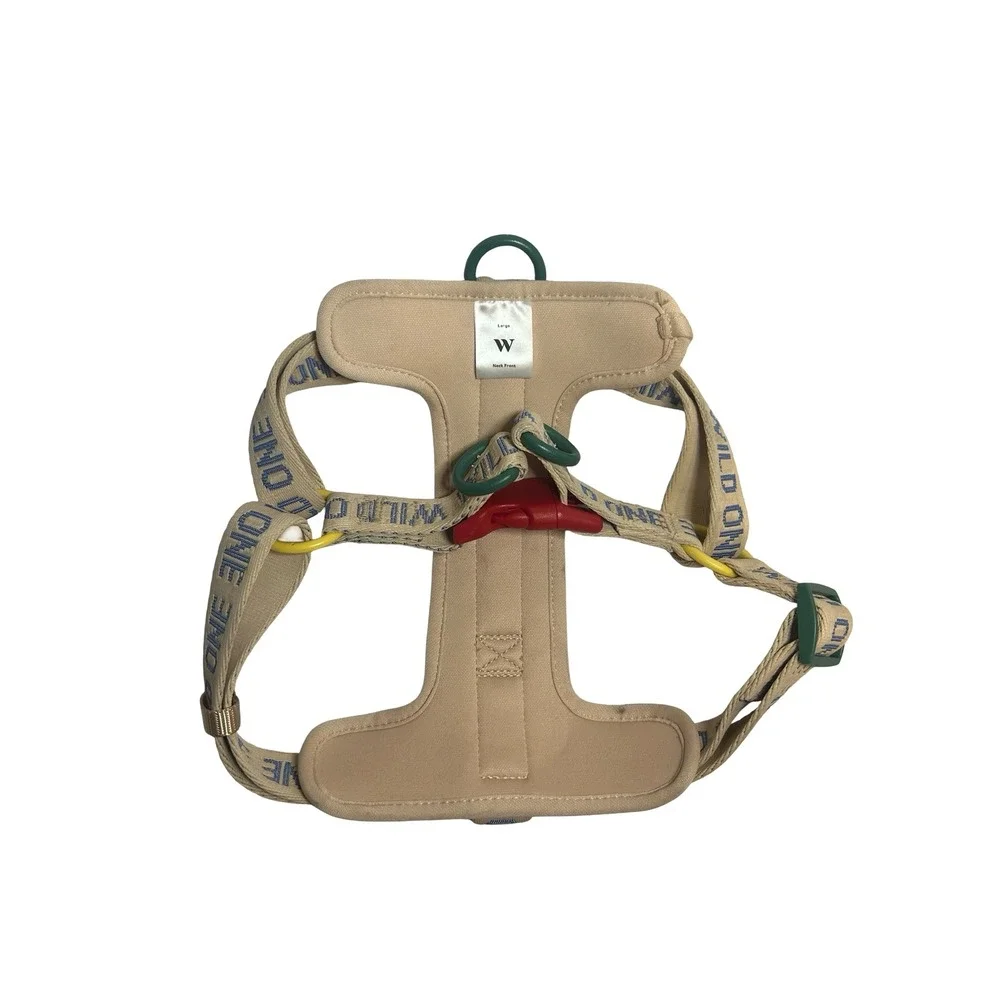 Wild One Dog Harness‎ Large Beige Blue Adjustable Pet Harness NWOT